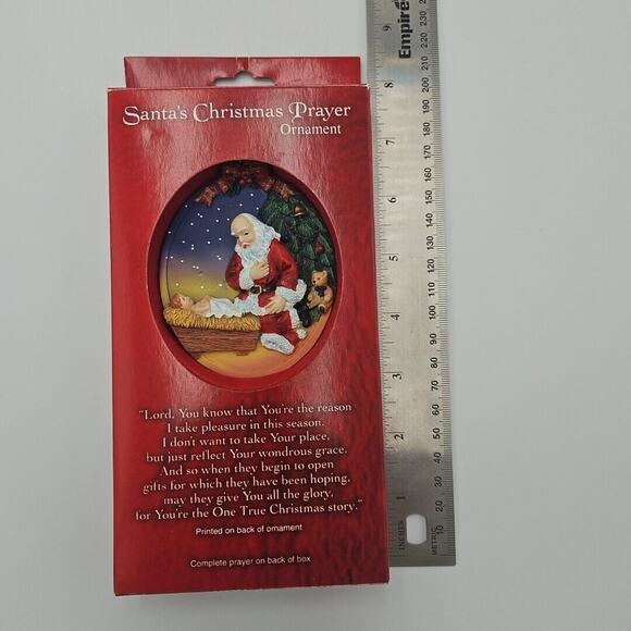 Alda Monteschio‎ Santa's Christmas Prayer Ornament Dicksons Box 1995 Vintage - Picture 4 of 4